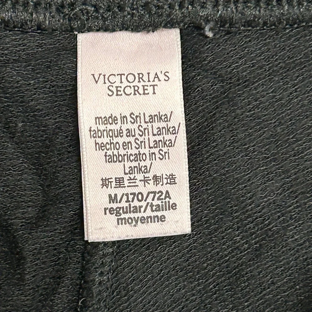Victoria's Secret Leggings Womens Size M Black Modal Ribbed Cuff Lounge Pajamas